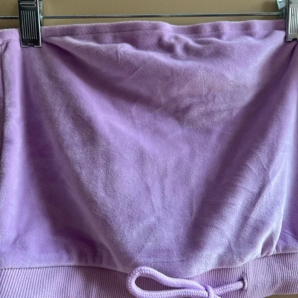 Lavender Strapless Drawstring Crop Top/short set - Women L NWT - Picture 5 of 10